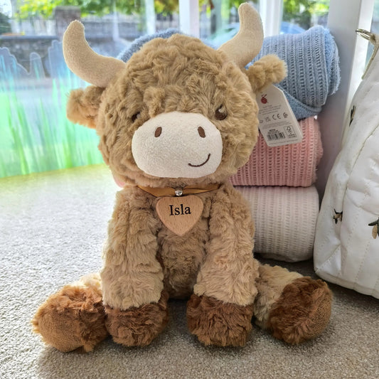 Keeleco Hamish Highland Cow Soft Toy - 15cm or 25cm - Personalised