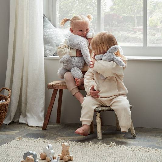 Bambino Grey Plush Bunny Rabbit - 3 Sizes