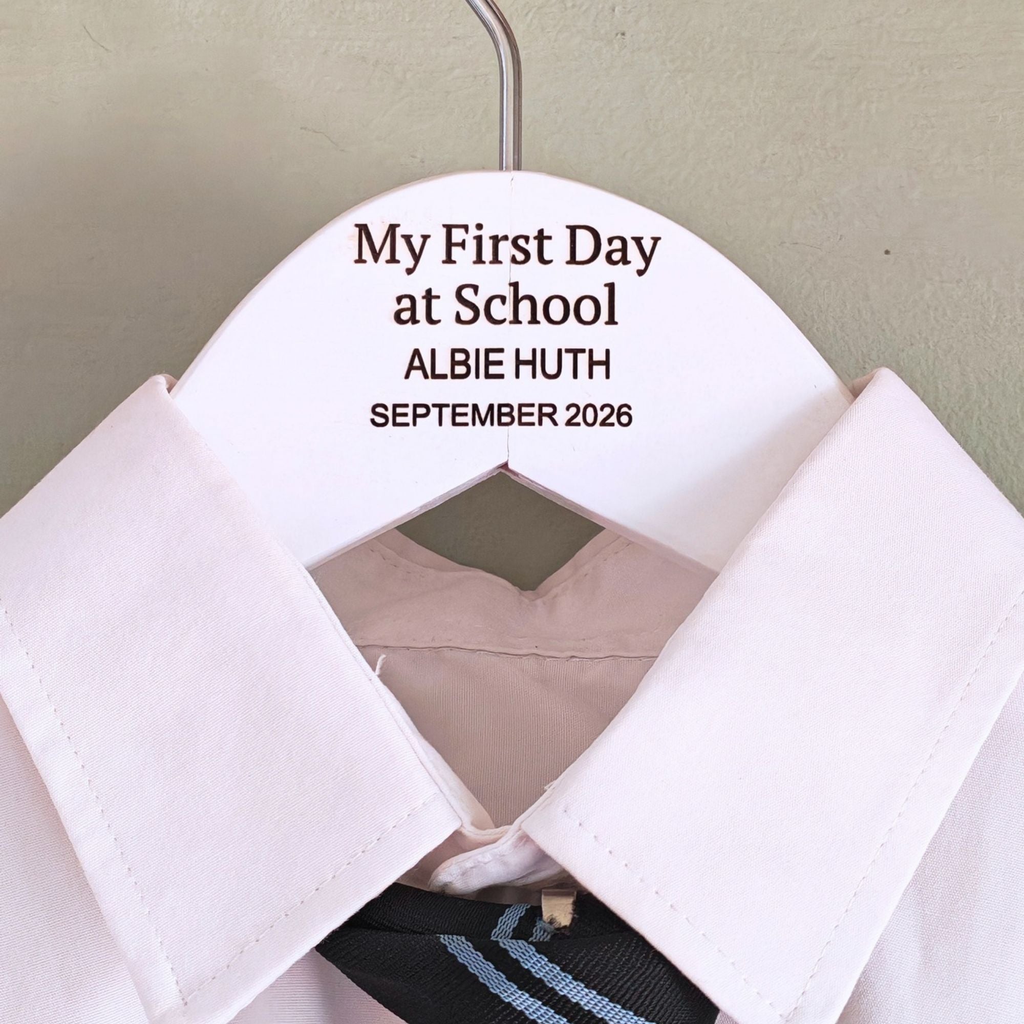Personalised First School Uniform Hanger - First Day at School