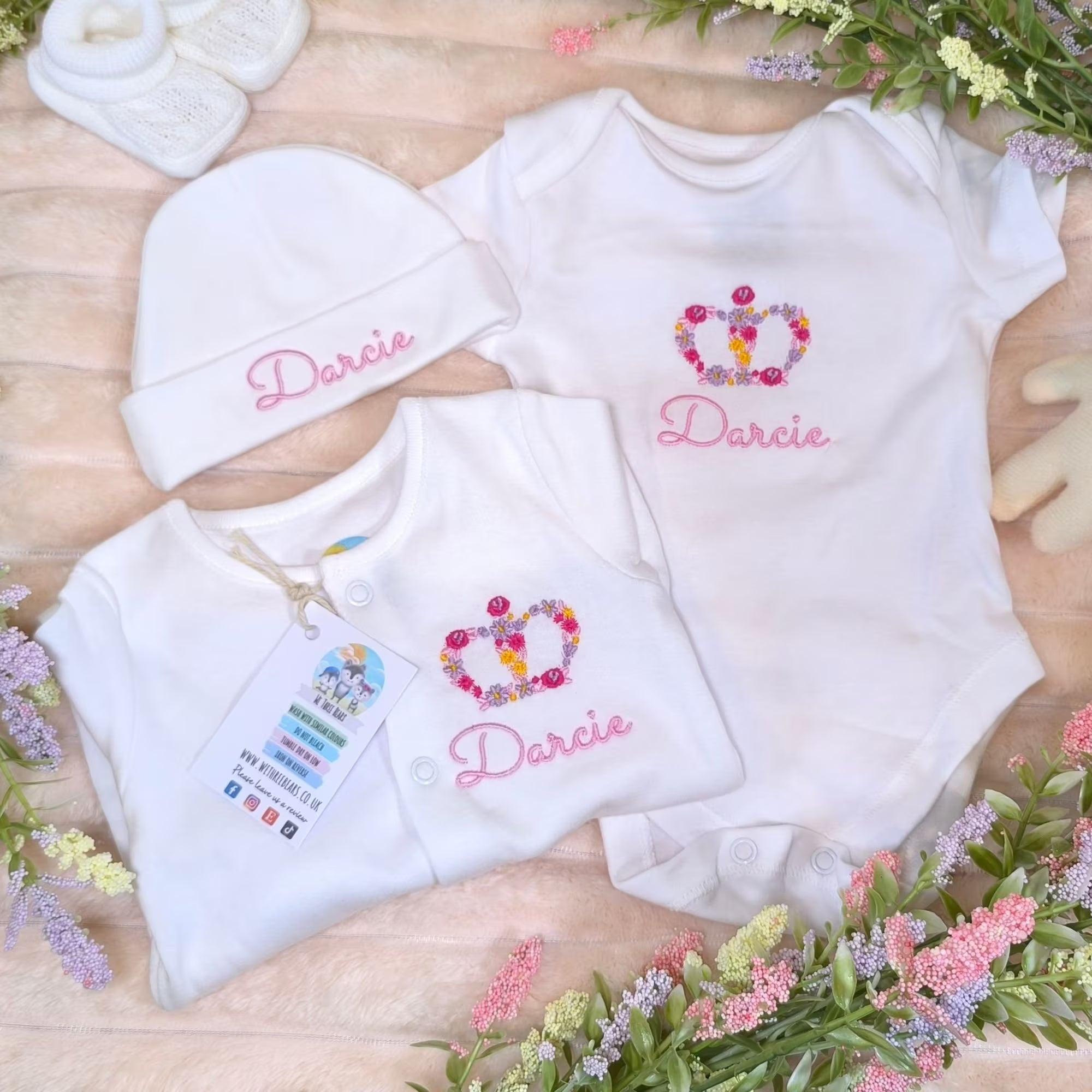 Personalised Princess Crown Gift Set - Baby Girl Hamper