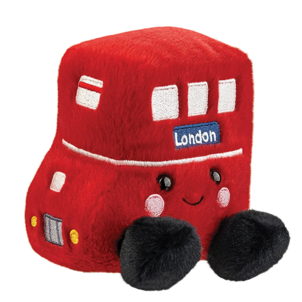 Palm Pals Red Bus Plush Soft Toy