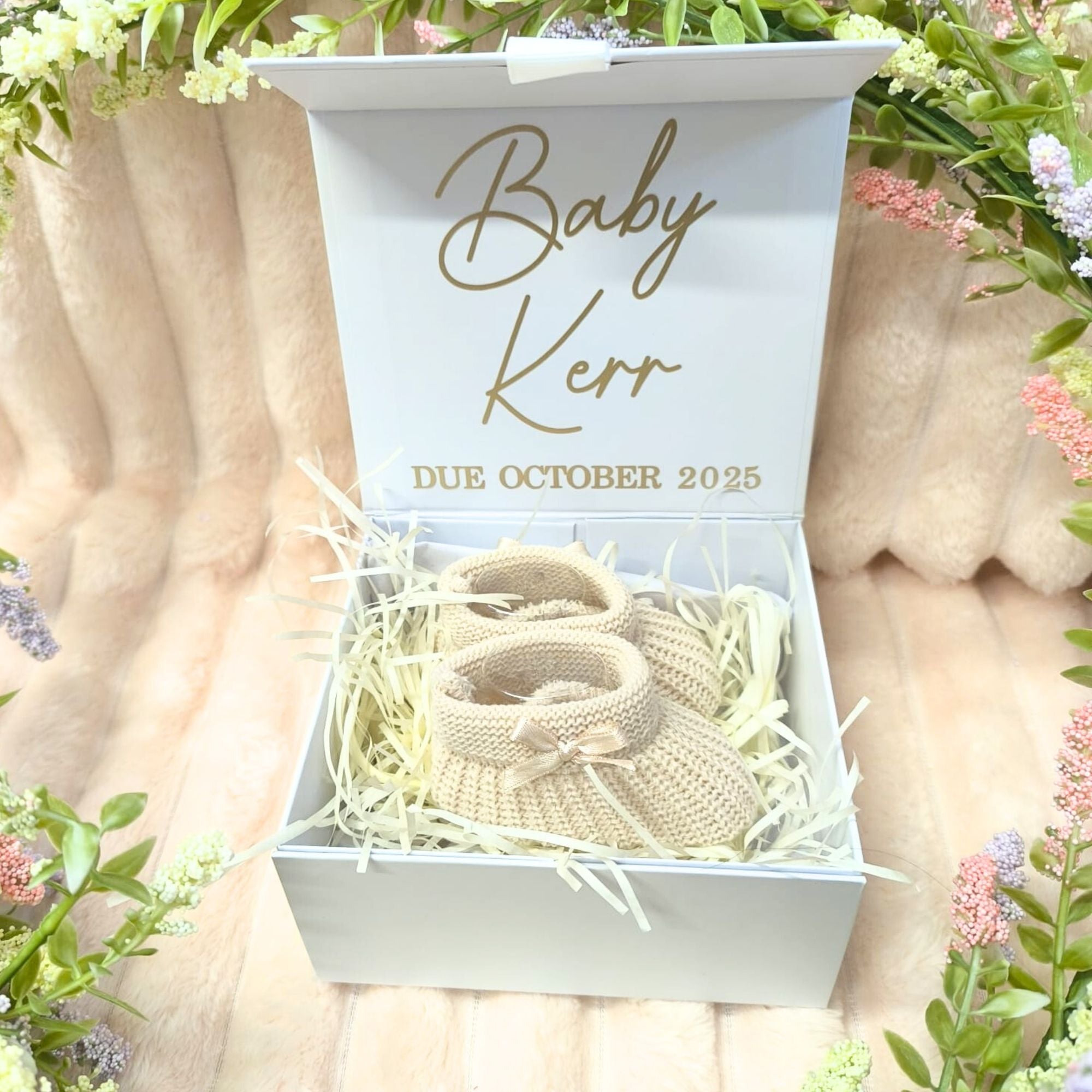 Personalised Pregnancy Announcement Box with Custom Message – We