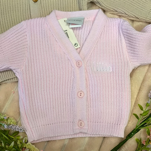 Personalised Embroidered Baby Cardigan with Name