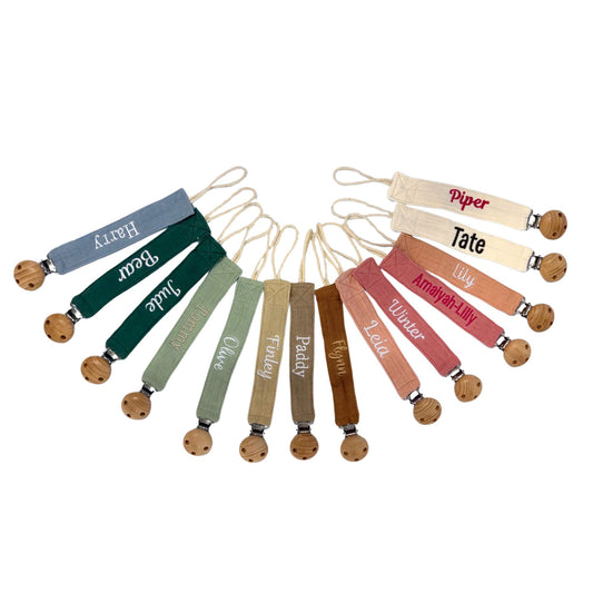 Personalised Dummy Clip with Custom Embroidered Name