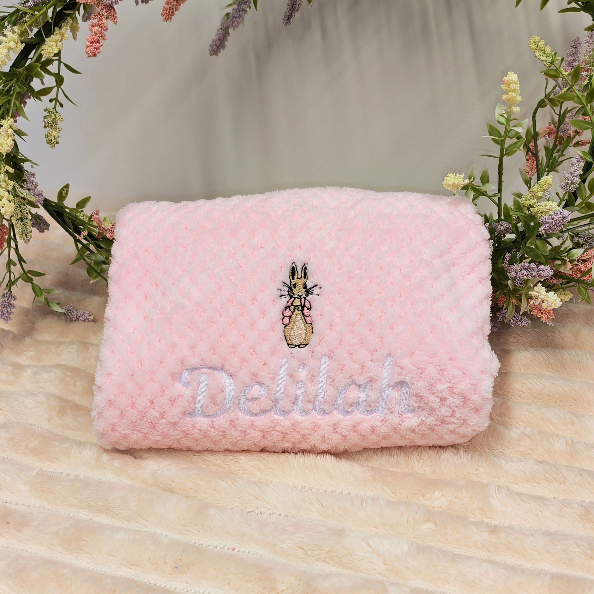 Peter Rabbit Personalised Baby Blanket - Waffle Style Wrap