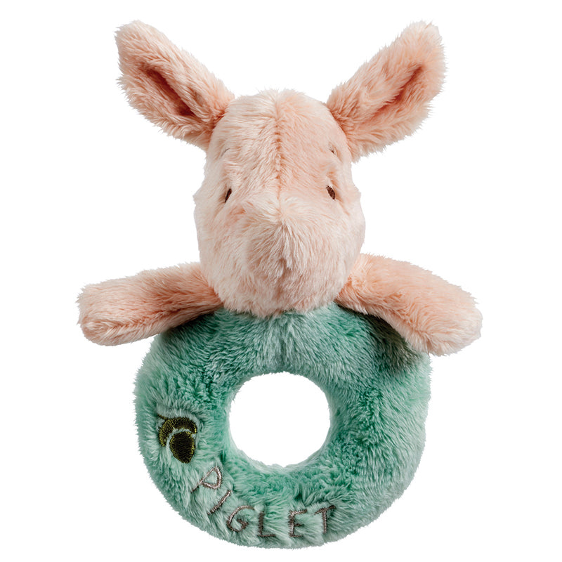 Hundred Acre Wood Piglet Ring Rattle for Newborn
