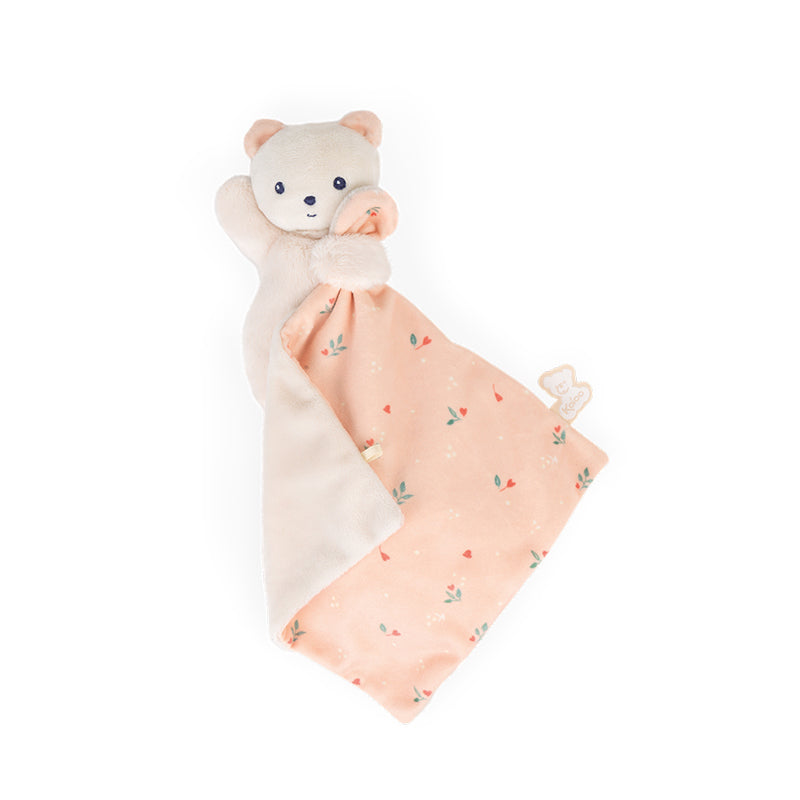 Kaloo Carre Douceur Doudou Bear Comforter - Leaves Of Love 17cm
