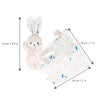 Kaloo Carre Douceur Doudou White Rabbit Comforter 17cm - Personalised