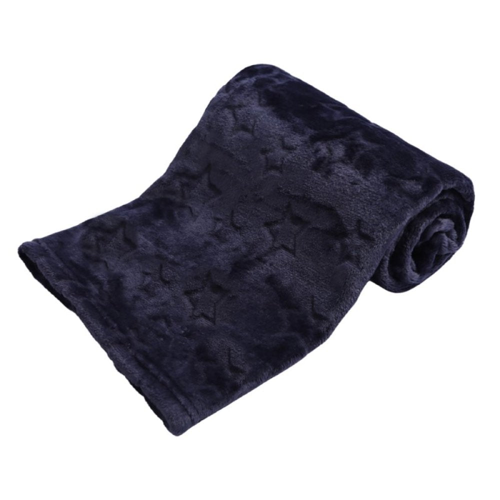 Personalised Baby Boy Star Blanket - Navy