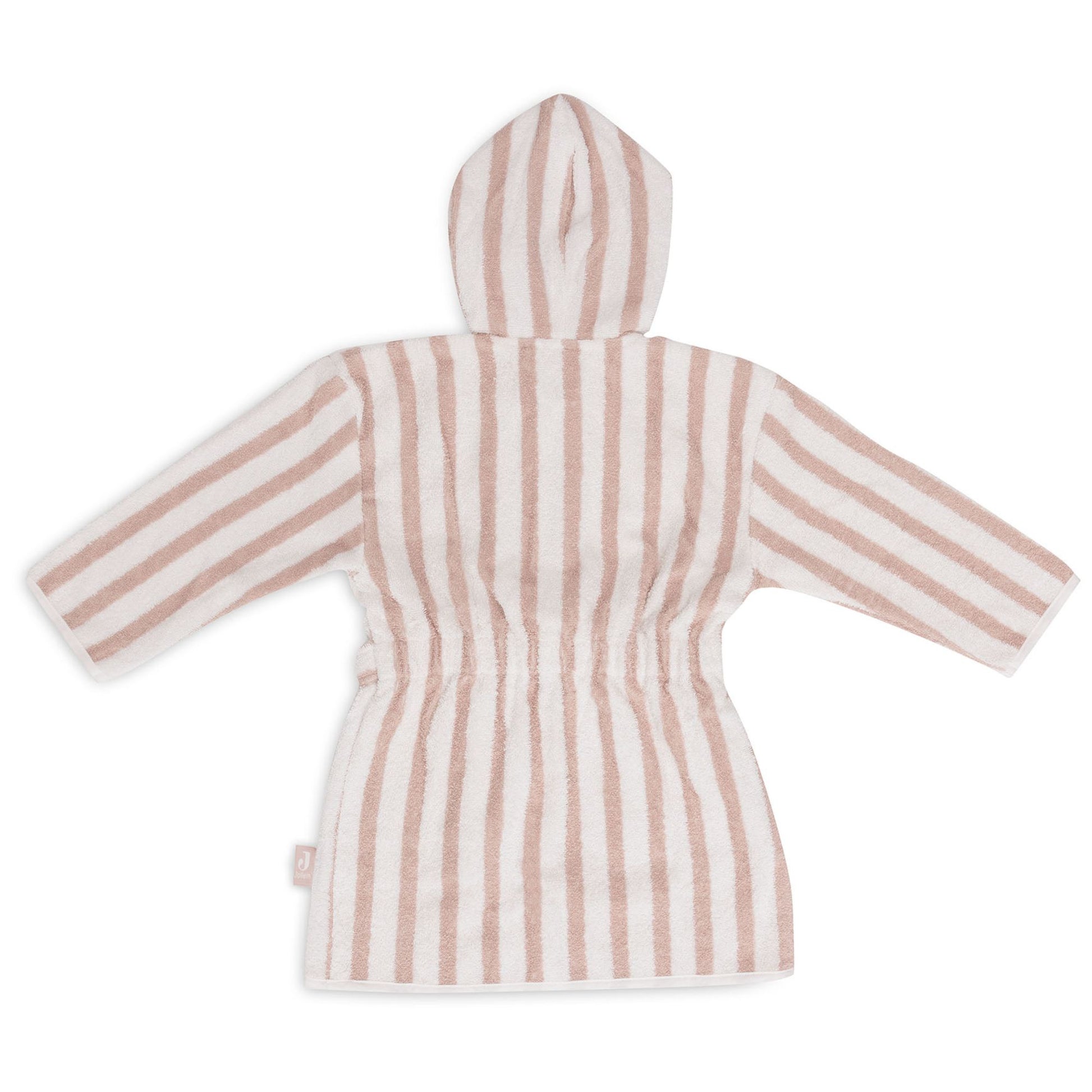 Jollein Stripe Terry Bath Robe - Wild Rose