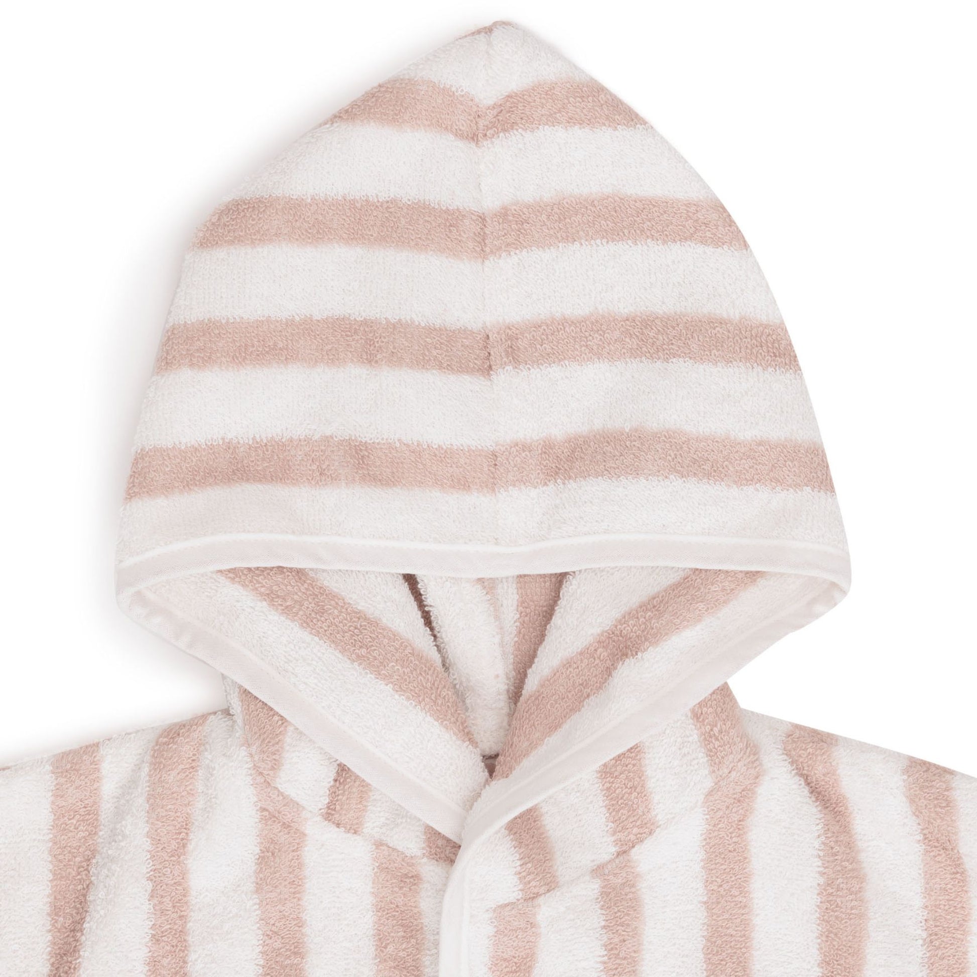 Jollein Stripe Terry Bath Robe - Wild Rose