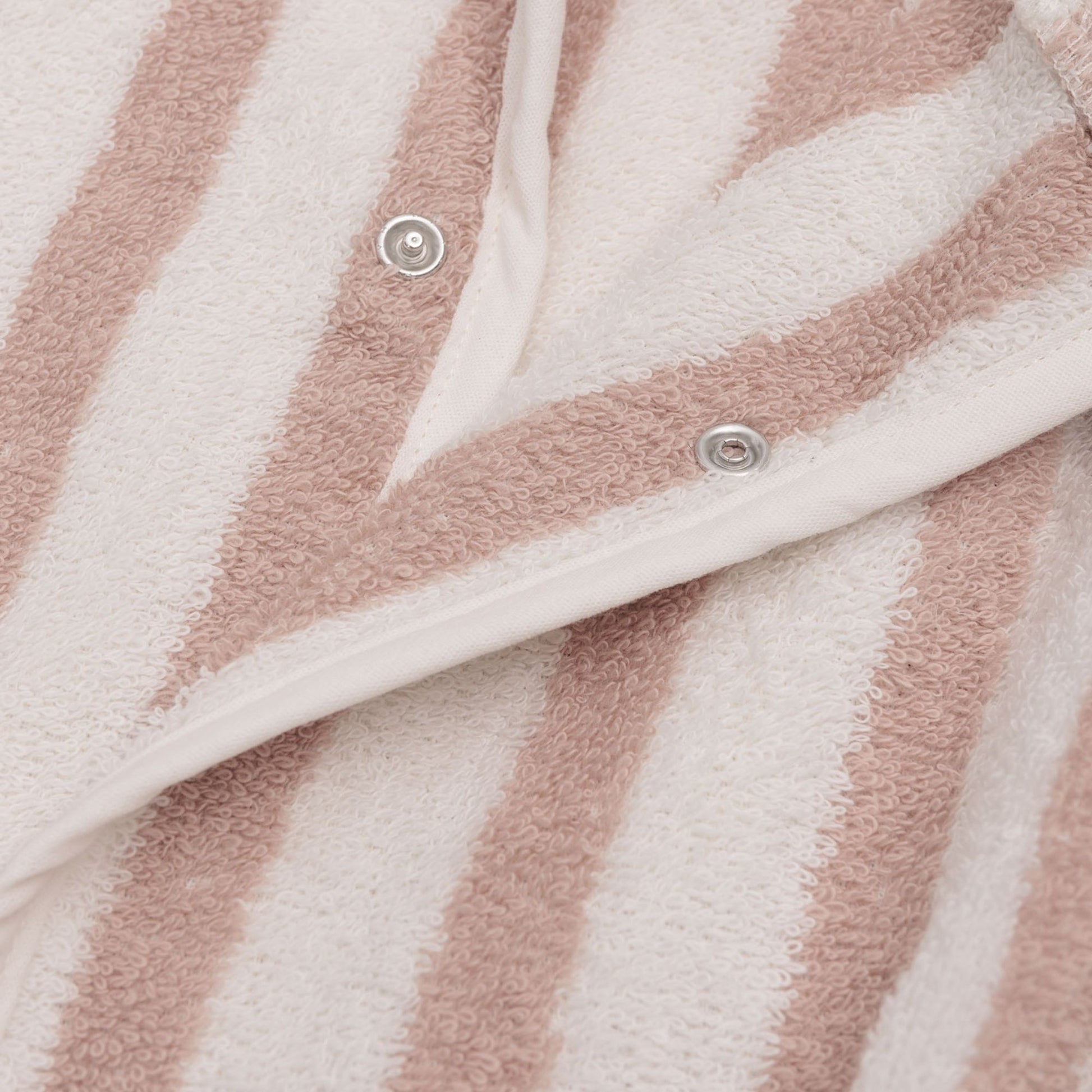 Jollein Stripe Terry Bath Robe - Wild Rose