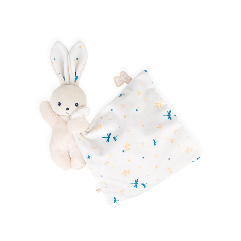 Kaloo Carre Douceur Doudou White Rabbit Comforter 17cm - Personalised