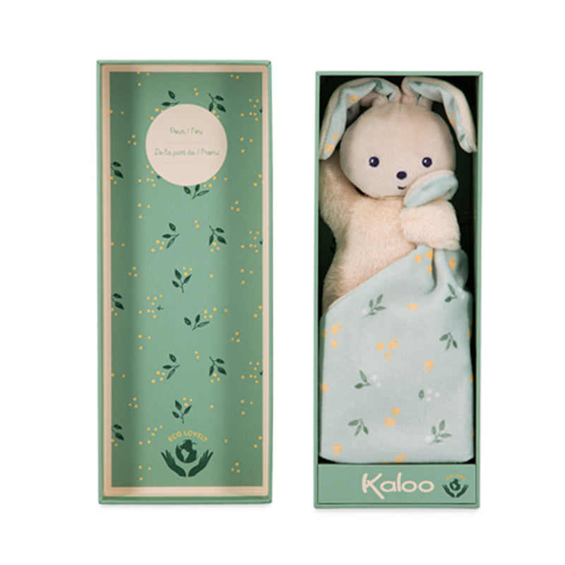 Kaloo Carre Douceur Doudou Rabbit Citrus Bouquet 17cm - Personalised