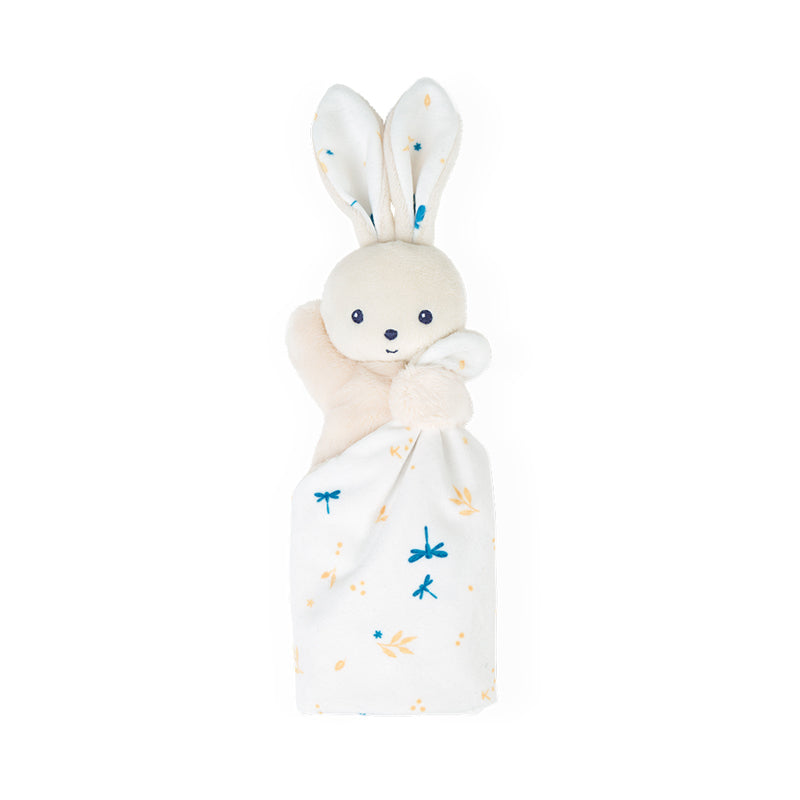 Kaloo Carre Douceur Doudou White Rabbit Comforter 17cm - Personalised