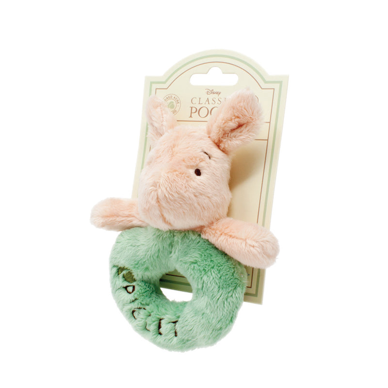 Hundred Acre Wood Piglet Ring Rattle for Newborn