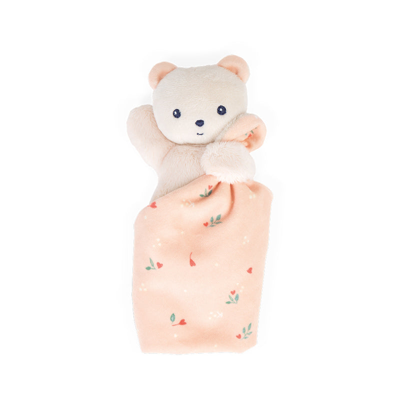 Kaloo Carre Douceur Doudou Bear Comforter - Leaves Of Love 17cm
