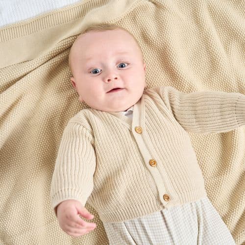 Personalised Baby Cardigan with Embroidered Name on Back