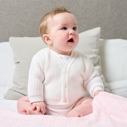 Personalised Baby Cardigan with Embroidered Name on Back