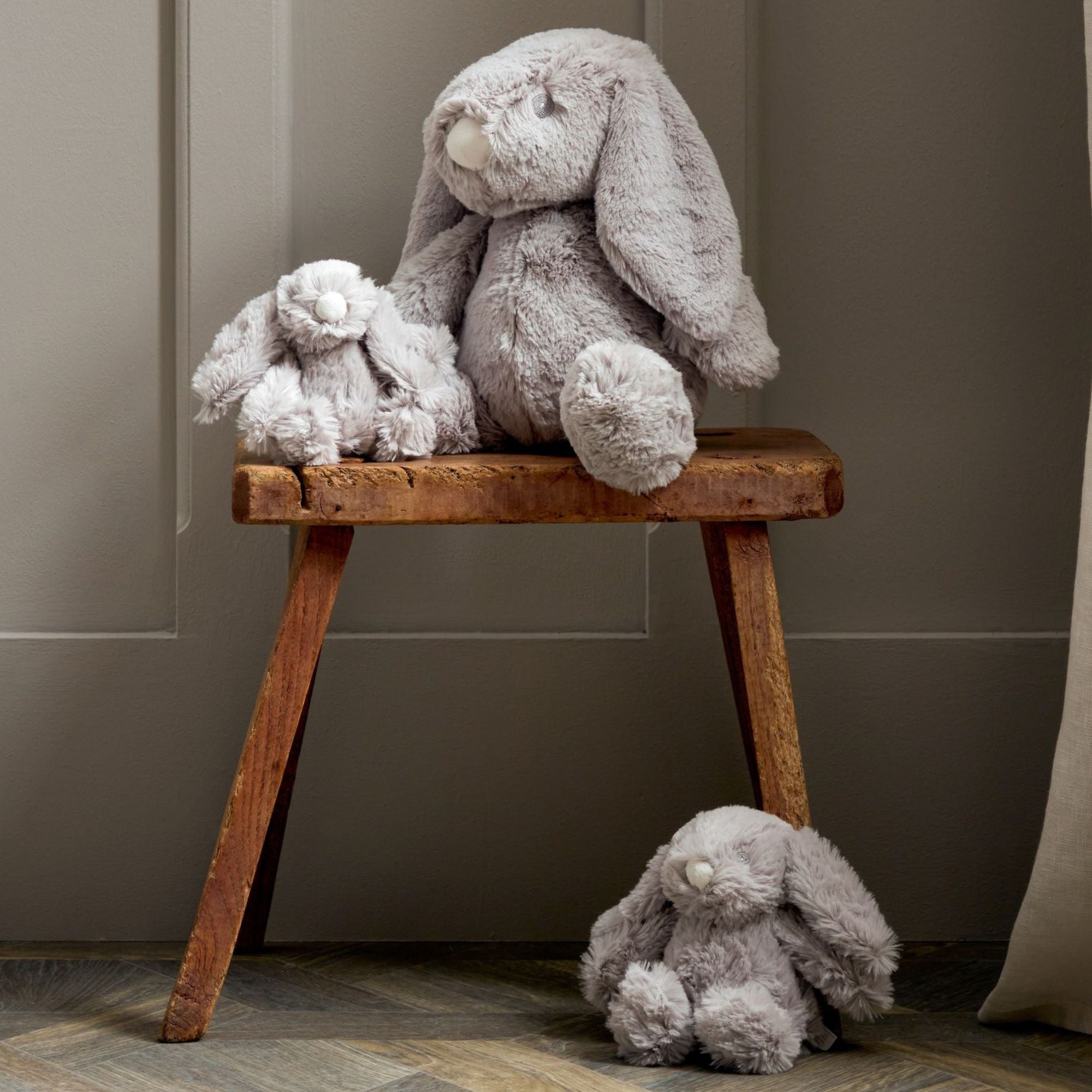Bambino Grey Plush Bunny Rabbit - 3 Sizes