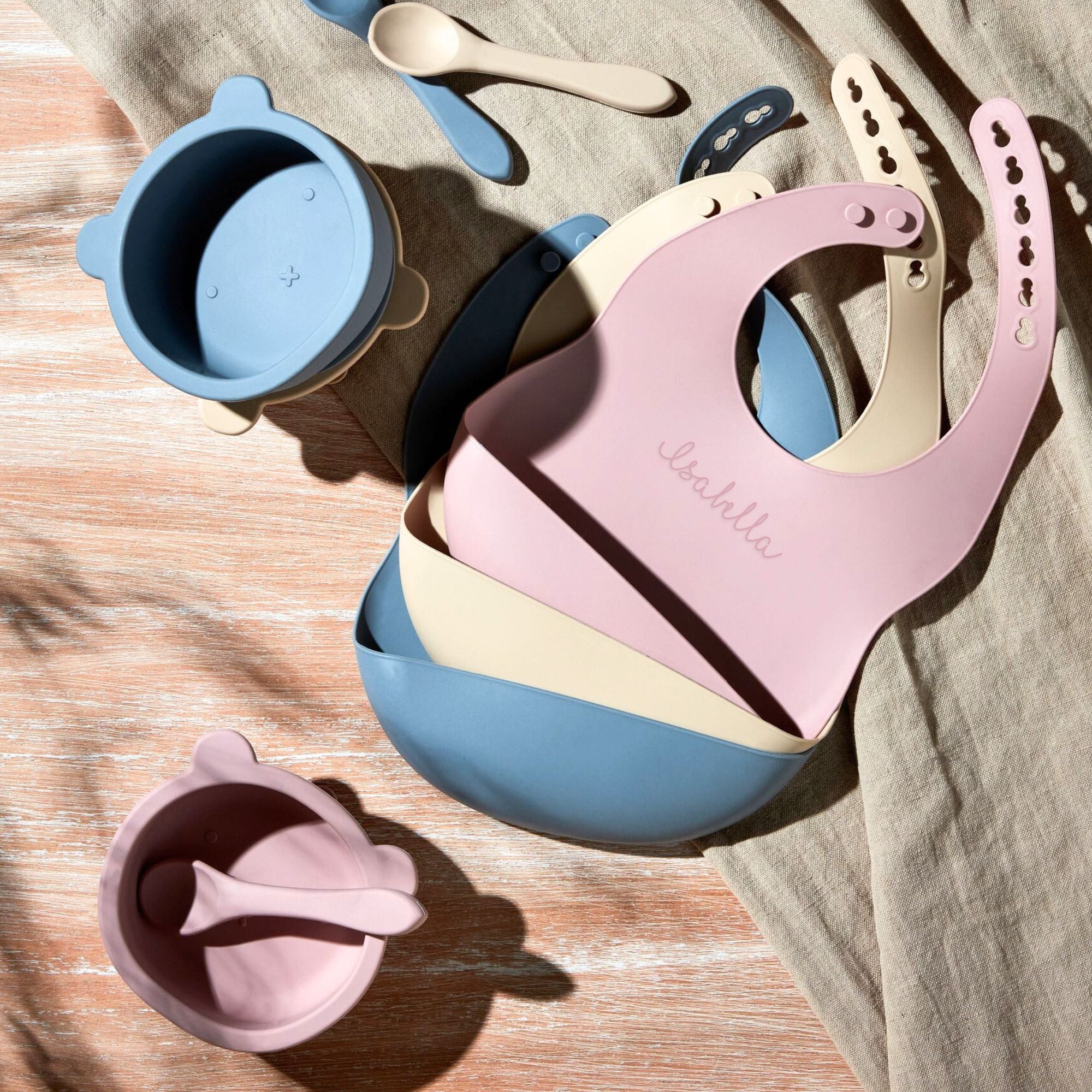 Bambino Silicone Feeding Set - Bib, Bowl & Spoon