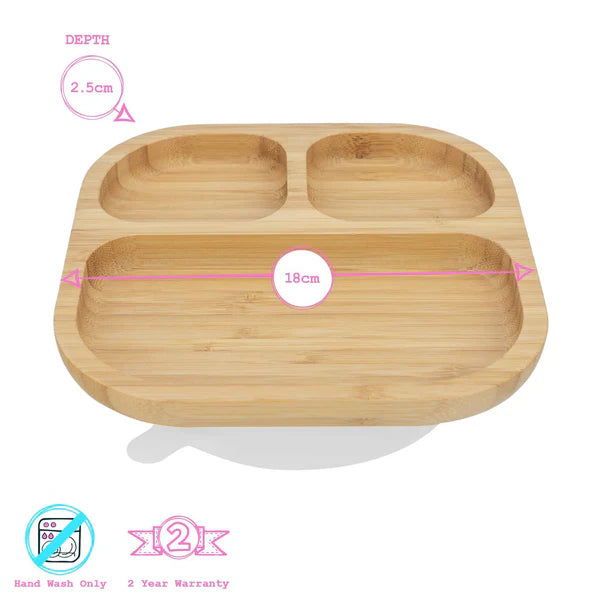 Personalised Square Bamboo Plate for Baby