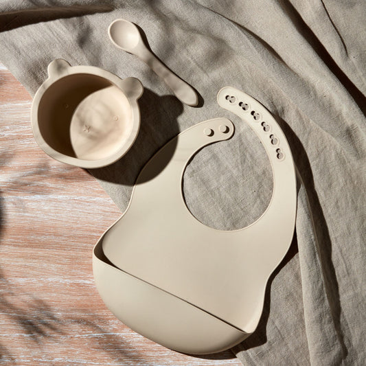 Bambino Silicone Feeding Set - Bib, Bowl & Spoon