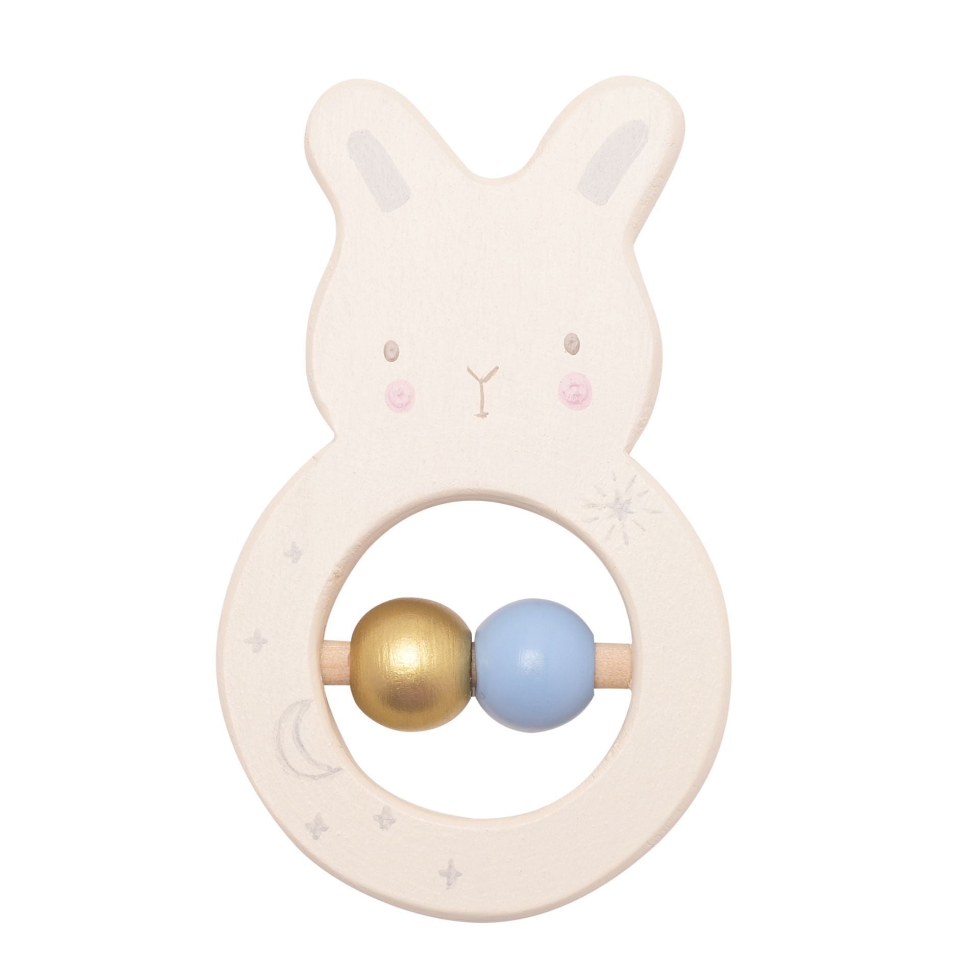 Bambino Wooden Animal Rattle - Personalised Name