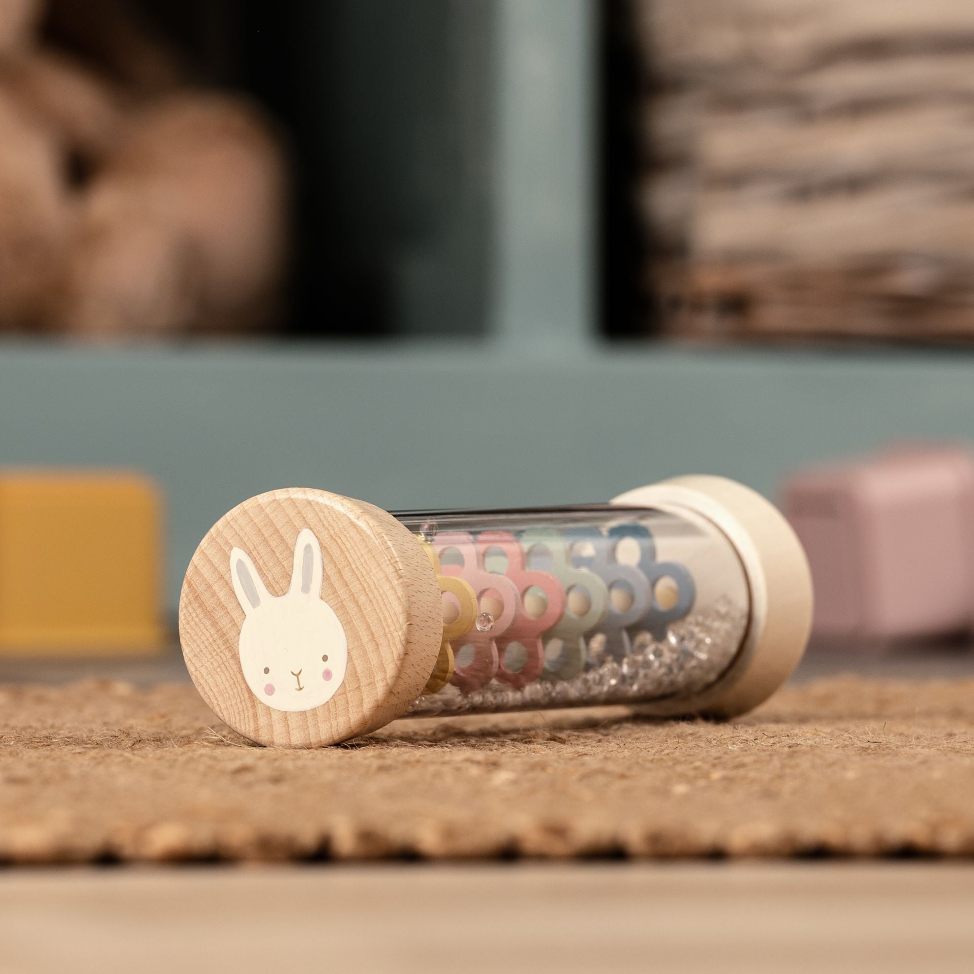 Personalised Wooden Rainmaker Baby Toy