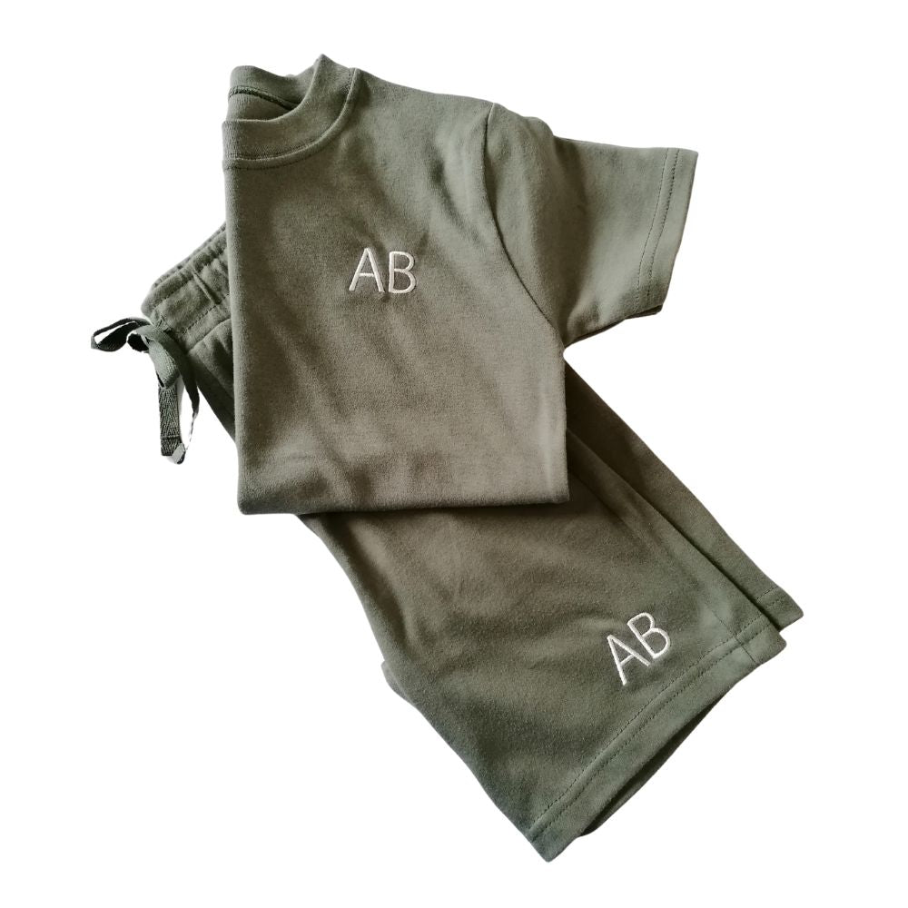 Personalised Kids Short Sets - Embroidered Initials
