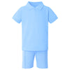 Boys Personalised Zip-Up Polo Shirt and Shorts Set with Embroidered Initials