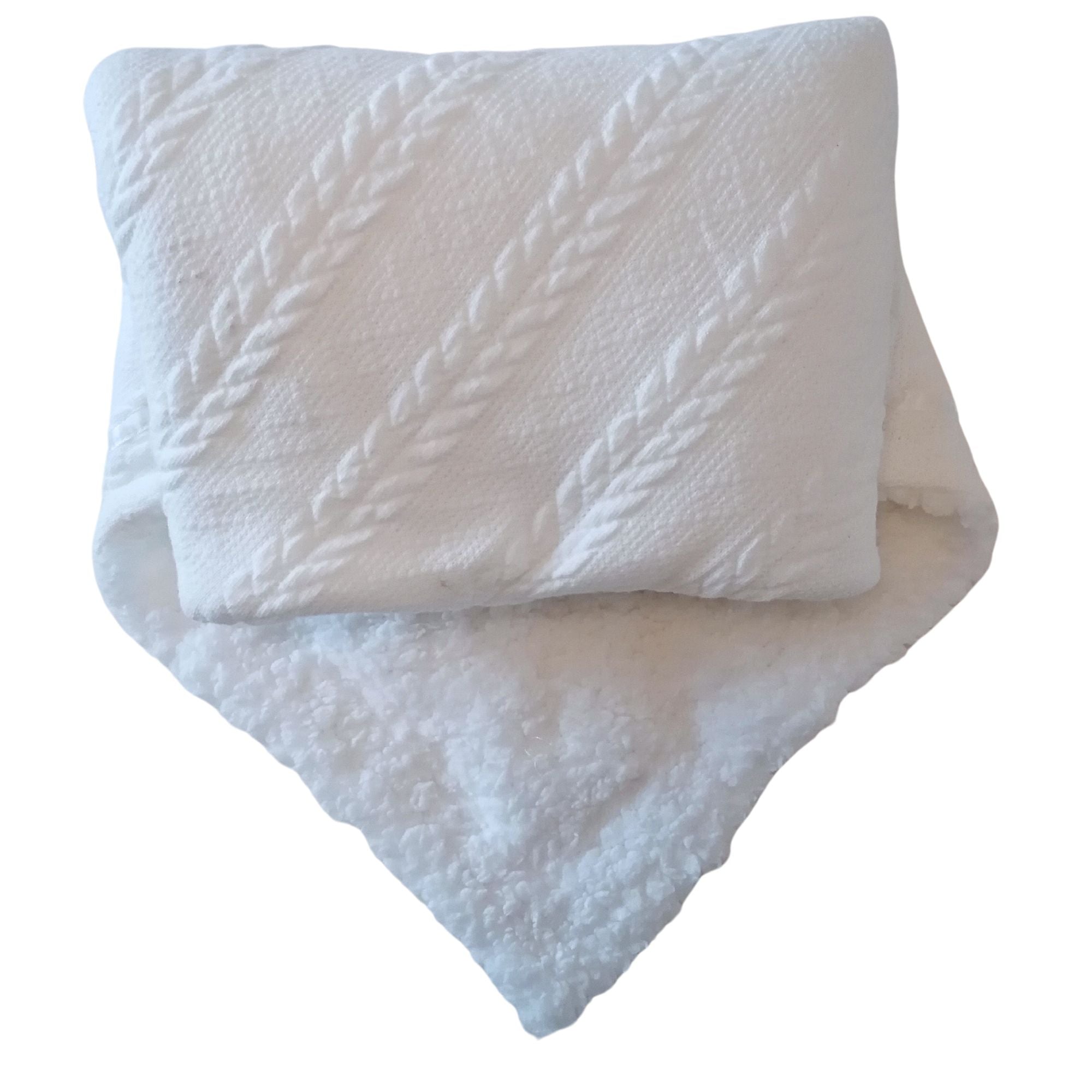 Personalised Cable Knit Blanket with Sherpa Fleece Lining