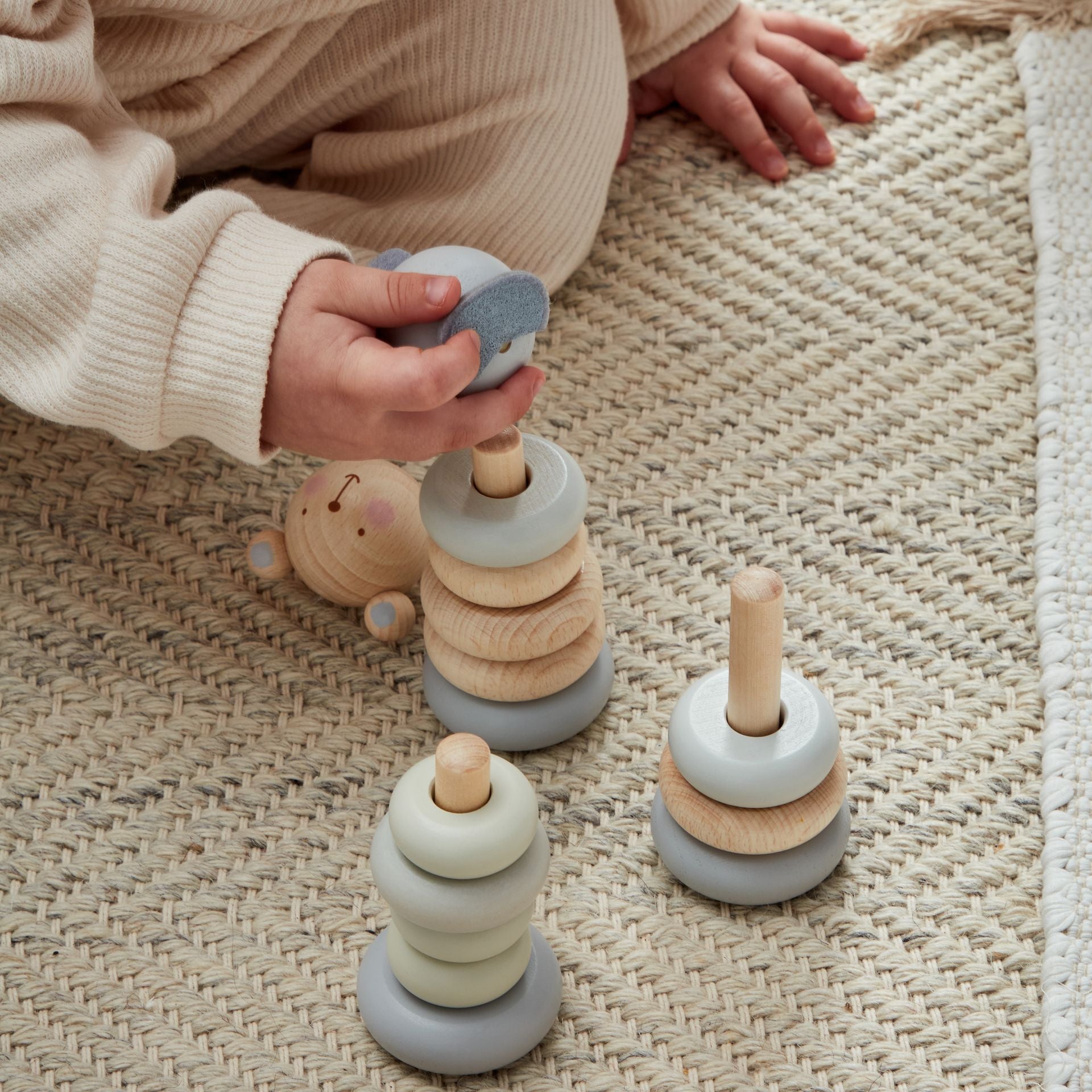 Bambino Wooden Tower Stacking Game - Bear, Elephant or Bunny