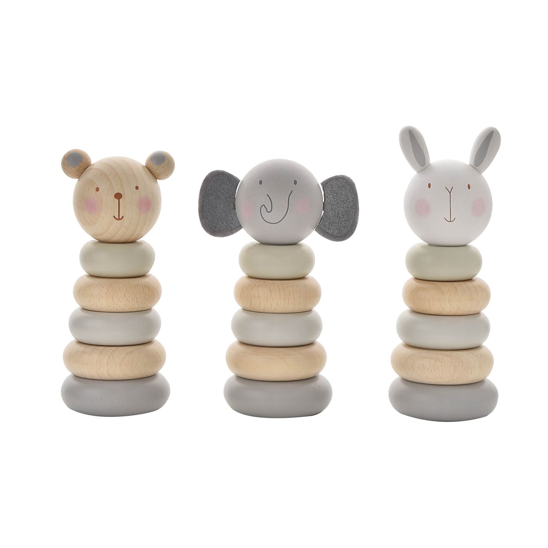 Bambino Wooden Tower Stacking Game - Bear, Elephant or Bunny