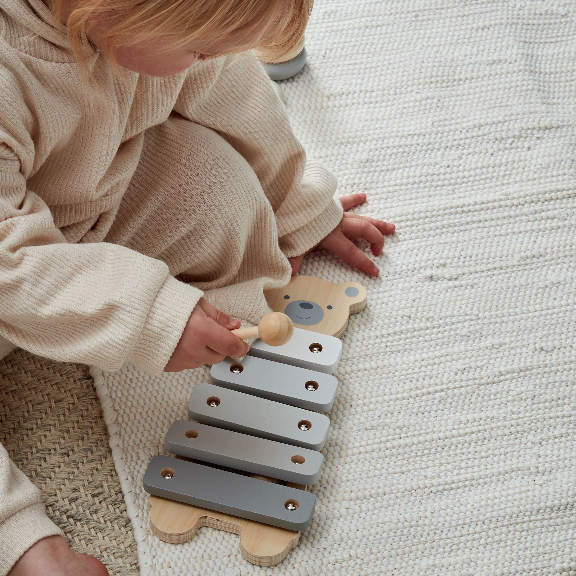 Personalised Wooden Teddy Bear Xylophone for Kids