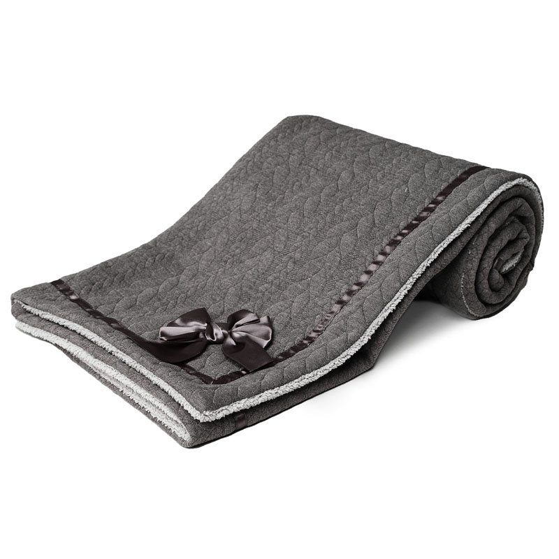 Personalised Cable Knit Blanket with Sherpa Fleece Lining