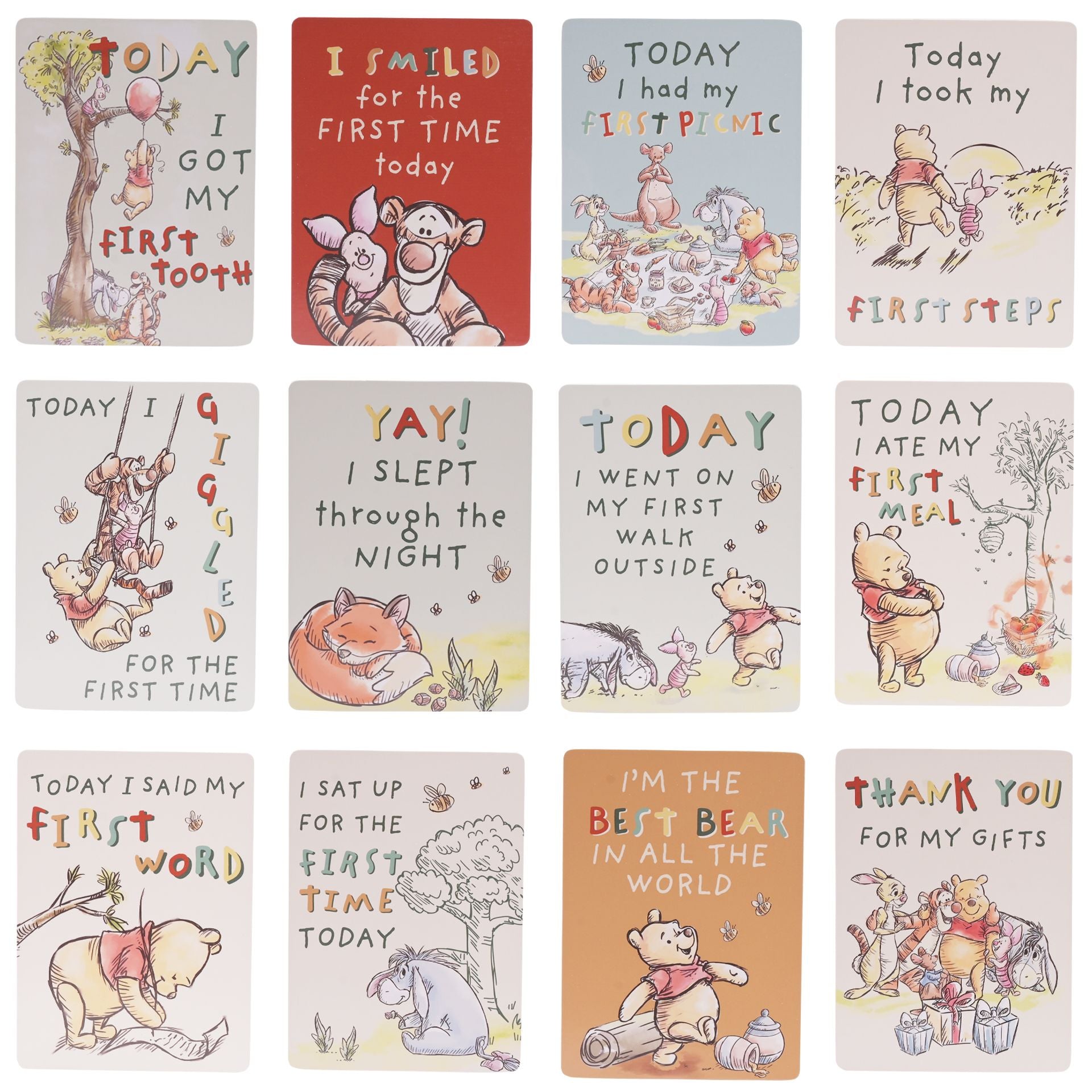 Disney Winnie The Pooh Baby Milestone Cards