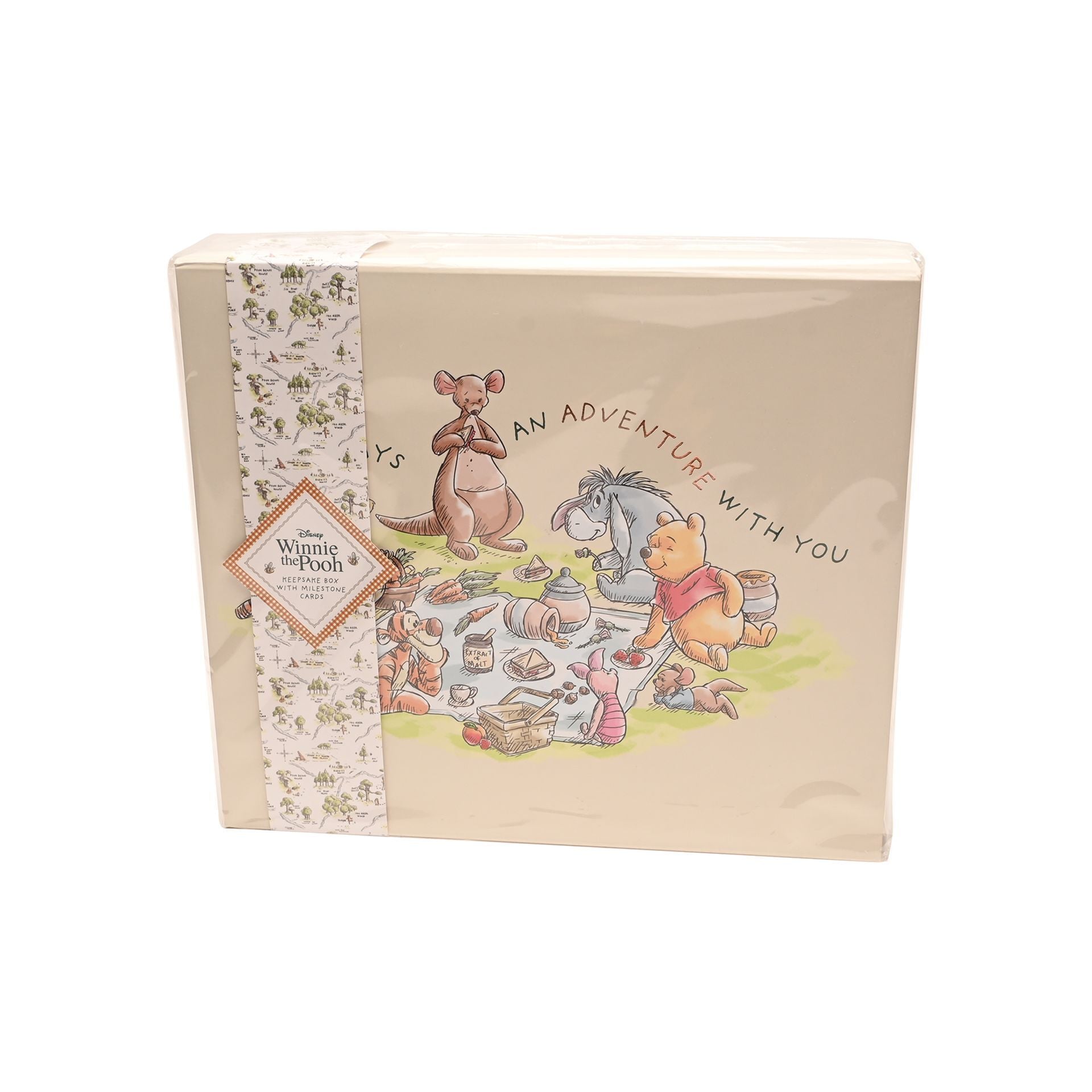Disney Winnie The Pooh Keepsake Box with 12 x Milestone Cards
