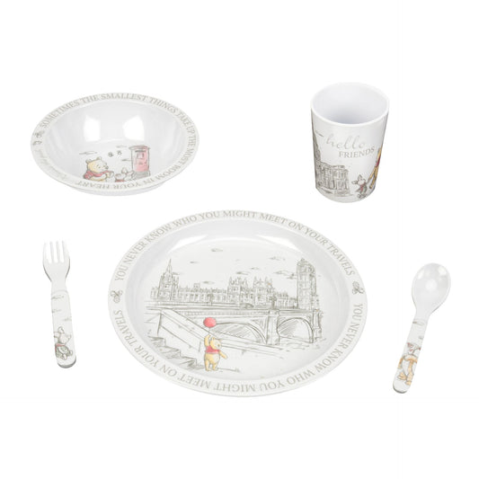 Christopher Robin 5 Piece Melamine Crockery Set - Winnie the Pooh Friends
