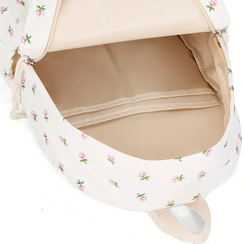 Personalised Floral Backpack for Girls - Embroidered