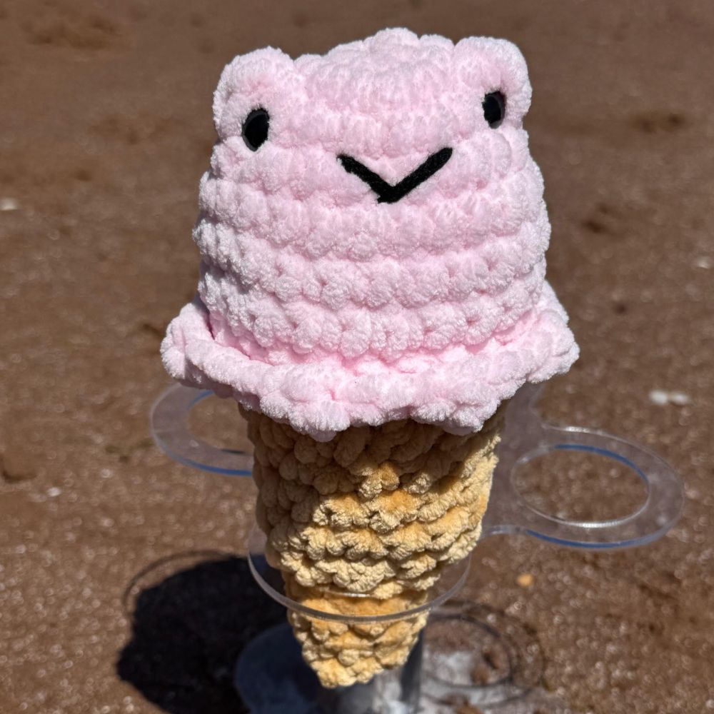 Handmade Crochet Ice Cream Plushies 6"/15cm