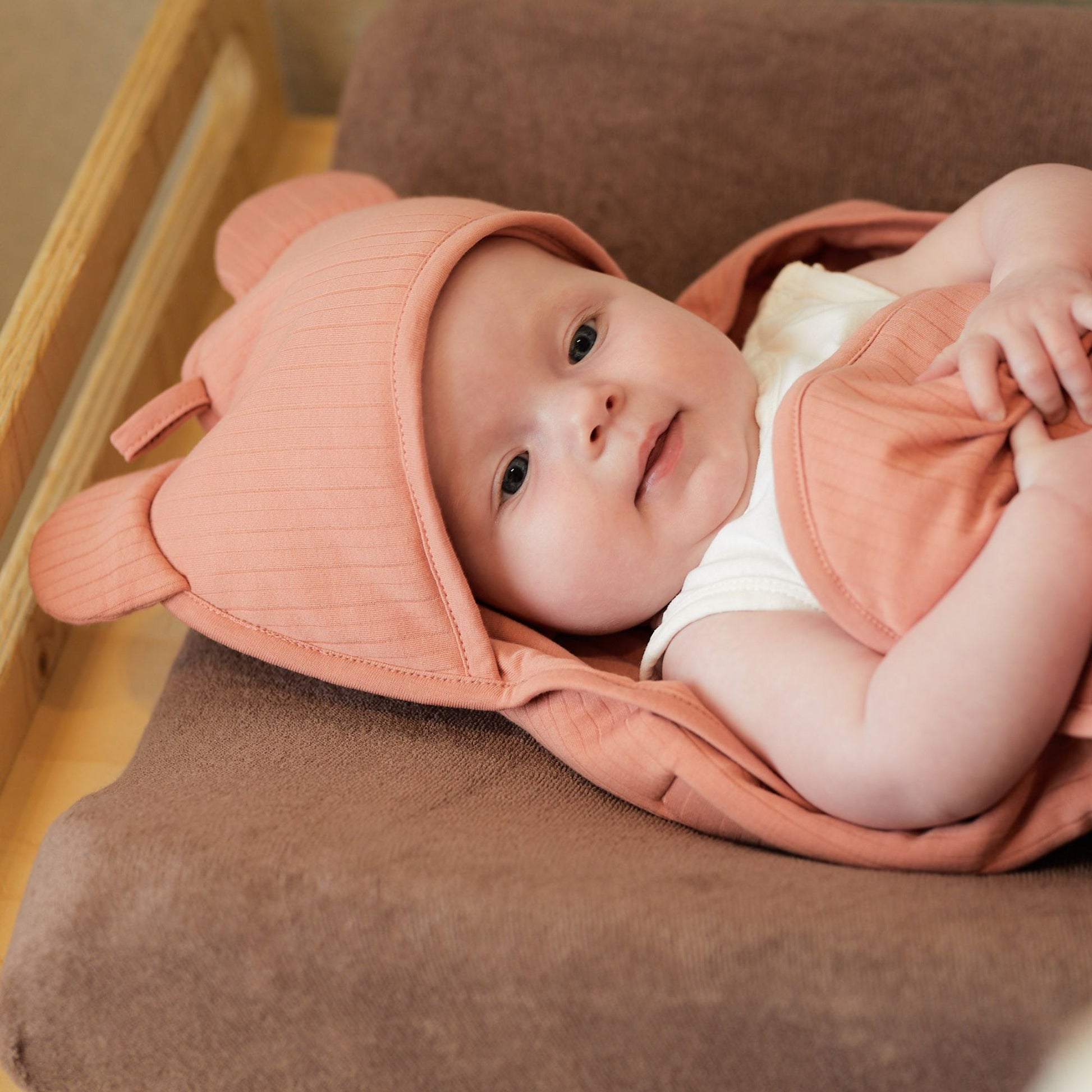 Jollein Basic Stripe Wrap Blanket - Rosewood