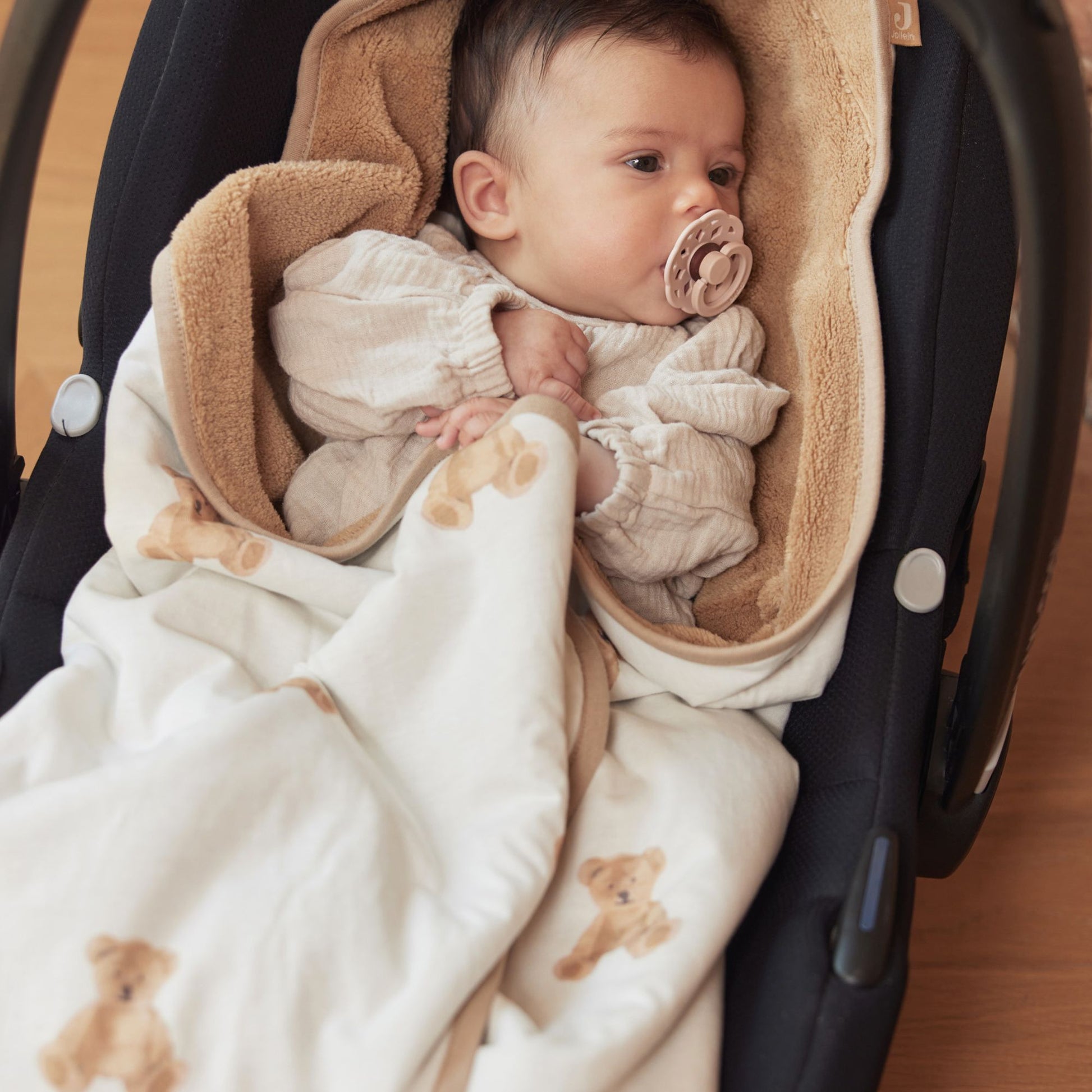 Jollein Teddy Bear Swaddle Blanket – We Three Bears