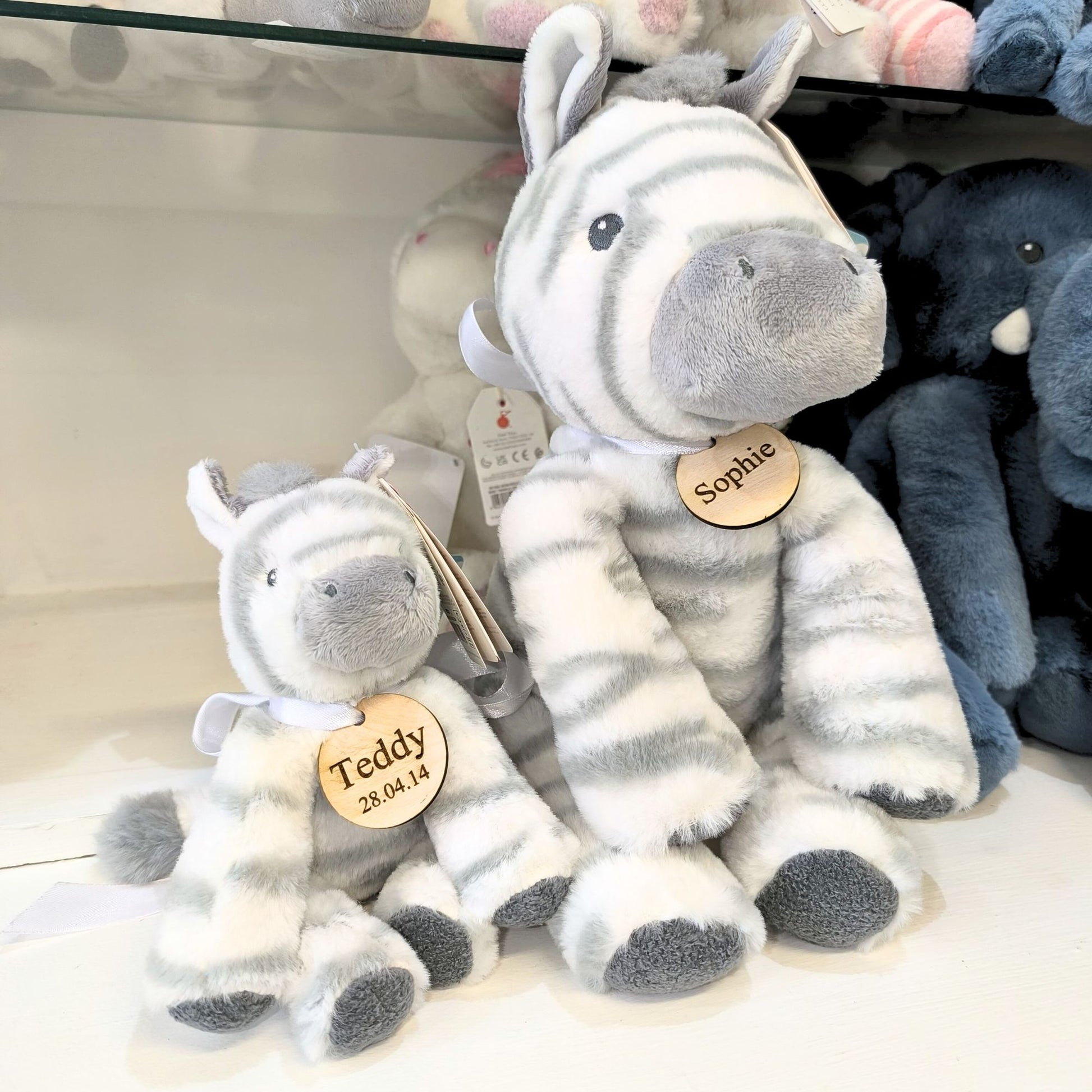 Keel Zebra Soft Toy with Personalised Name Tag