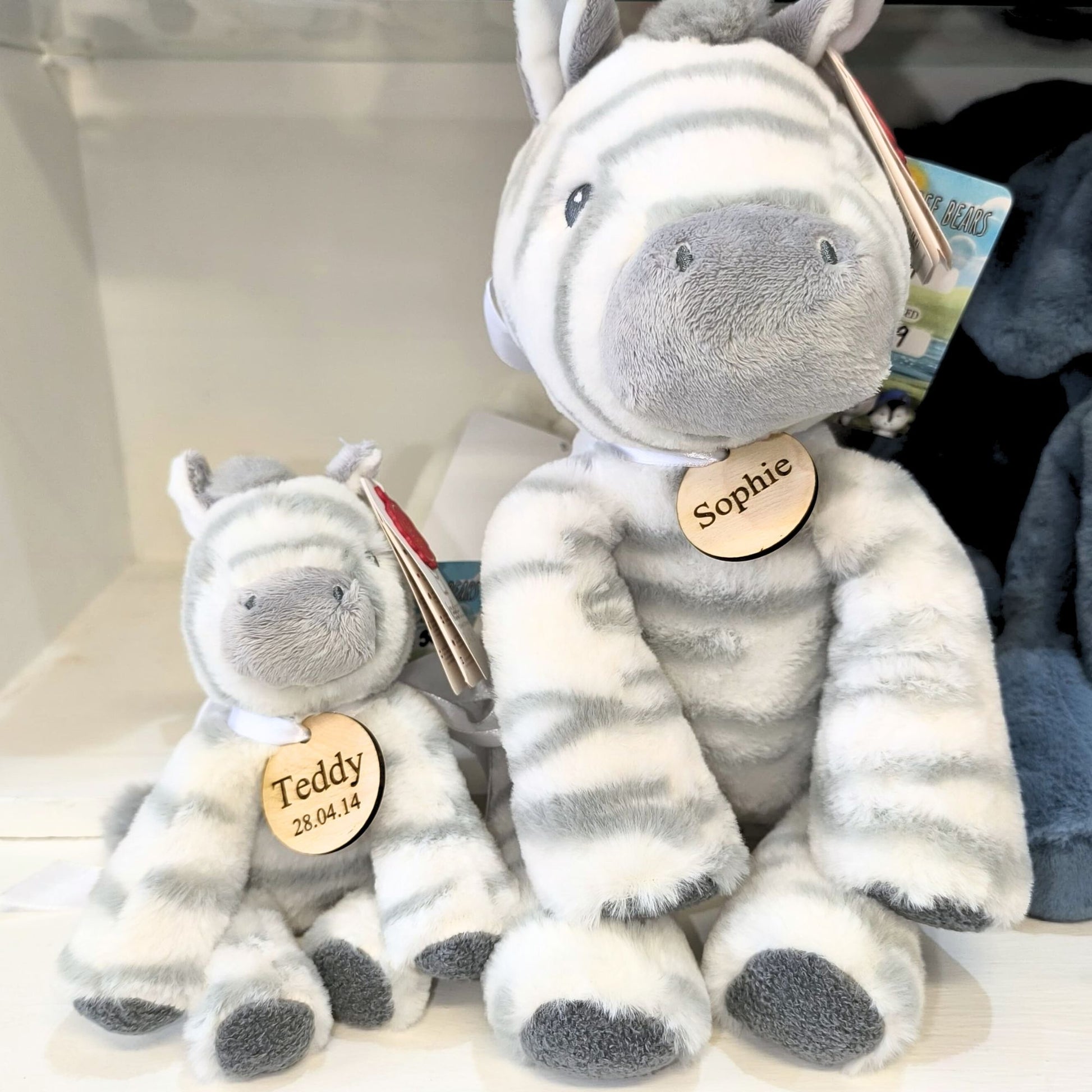 Keel Zebra Soft Toy with Personalised Name Tag