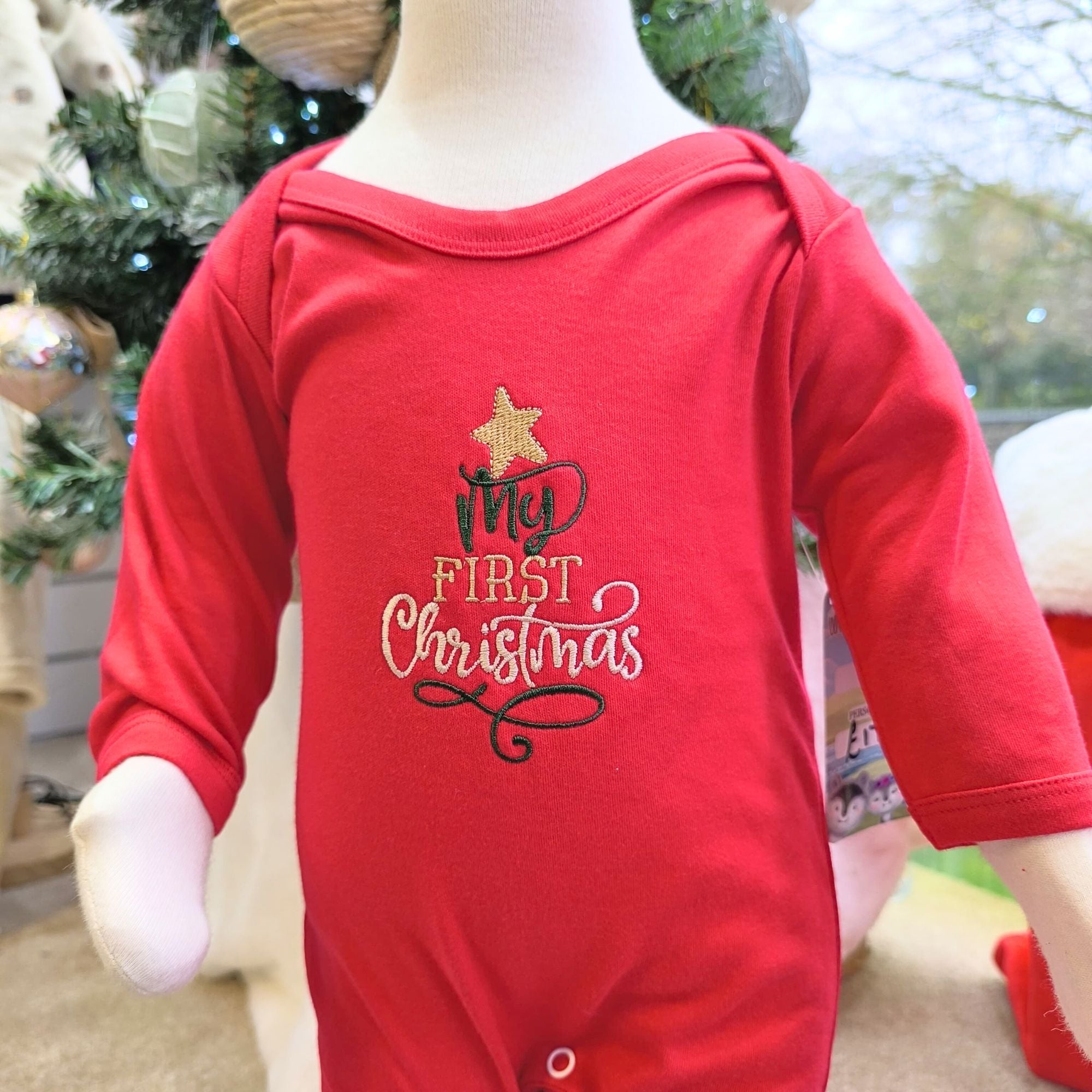 Personalised My First Christmas Sleepsuit