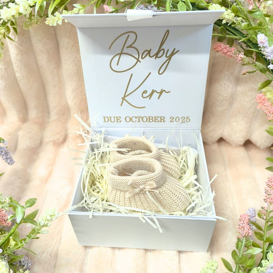 Personalised Pregnancy Announcement Box with Custom Message