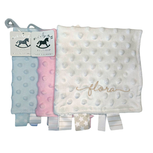 Personalised Baby Comforter for Girls and Boys with Ribbons