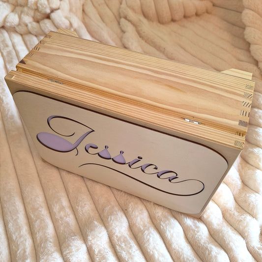 Personalised Wooden Baby Memory Box