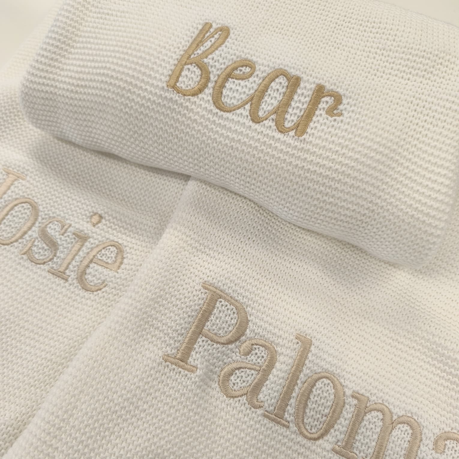 Ruffle Edge Personalised Baby Blanket - Embroidered Name